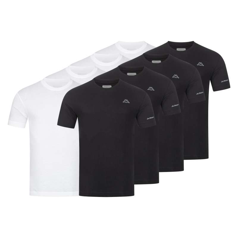 KAPPA Männer T-Shirt, Sets 8er Set, GršÃŸe M, Farbe Mix Set Bright White Beauty Black KAPPA Männer T-Shirt, Sets 8er Set, GršÃŸe M, Farbe Mix Set Bright White Beauty Black
