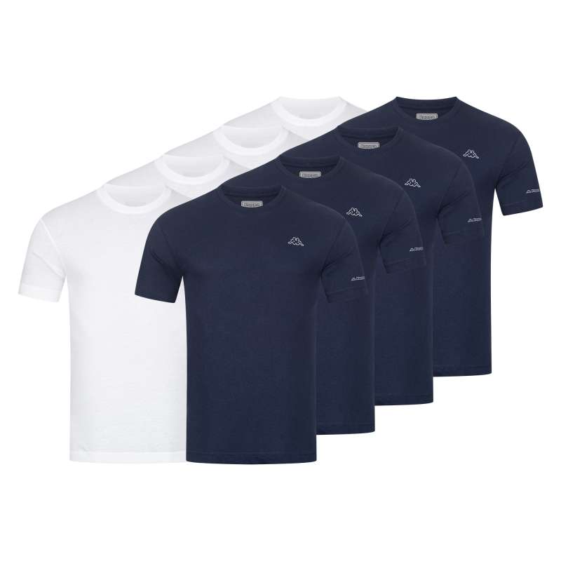 KAPPA Männer T-Shirt, Sets 8er Set, GršÃŸe M, Farbe Mix Set Bright White Dress Blue KAPPA Männer T-Shirt, Sets 8er Set, GršÃŸe M, Farbe Mix Set Bright White Dress Blue