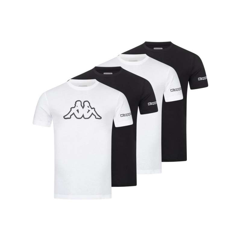 KAPPA Männer T-Shirt Logo, Sets 4er Set, GršÃŸe L, Farbe Mix Set Brilliant White Caviar KAPPA Männer T-Shirt Logo, Sets 4er Set, GršÃŸe L, Farbe Mix Set Brilliant White Caviar