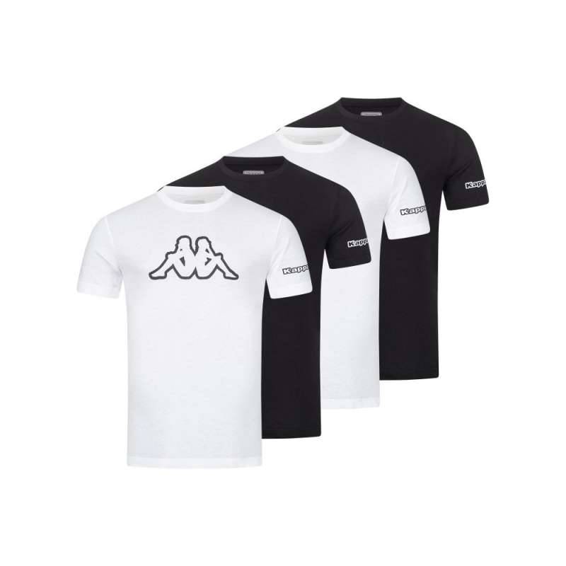 KAPPA Männer T-Shirt Logo, Sets 4er Set, GršÃŸe L, Farbe Mix Set Brilliant White Caviar KAPPA Männer T-Shirt Logo, Sets 4er Set, GršÃŸe L, Farbe Mix Set Brilliant White Caviar
