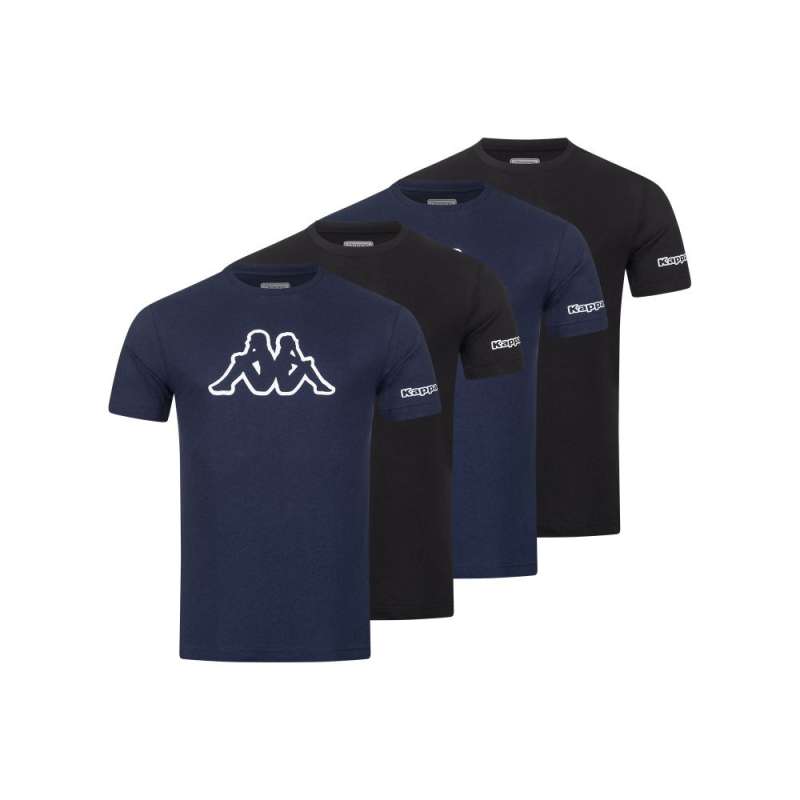 KAPPA Männer T-Shirt Logo, Sets 4er Set, GršÃŸe XXL, Farbe Mix Set Caviar Dress Blue KAPPA Männer T-Shirt Logo, Sets 4er Set, GršÃŸe XXL, Farbe Mix Set Caviar Dress Blue