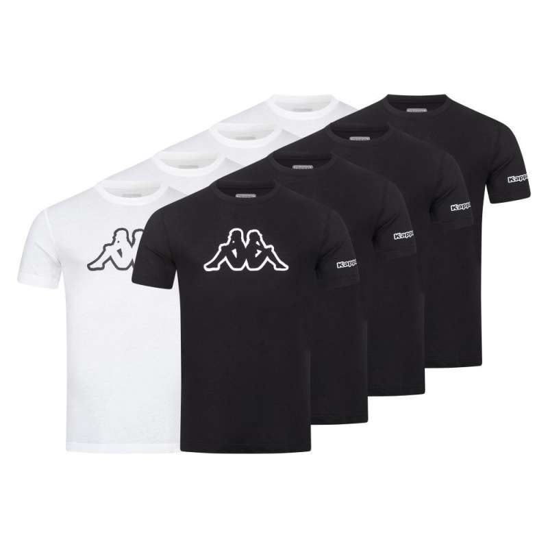 KAPPA Männer T-Shirt Logo, Sets 8er Set, GršÃŸe M, Farbe Mix Set Brilliant White Caviar KAPPA Männer T-Shirt Logo, Sets 8er Set, GršÃŸe M, Farbe Mix Set Brilliant White Caviar