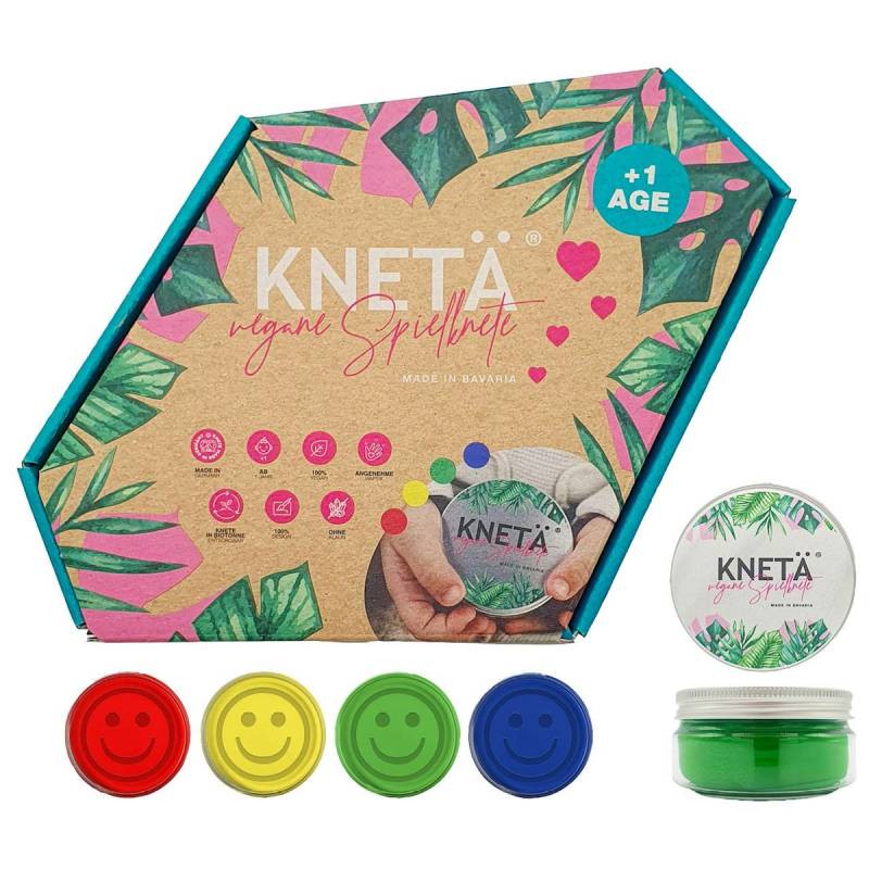 KNETÄ® 4er-Set Knete ab 1 Jahr, 125g Dosen