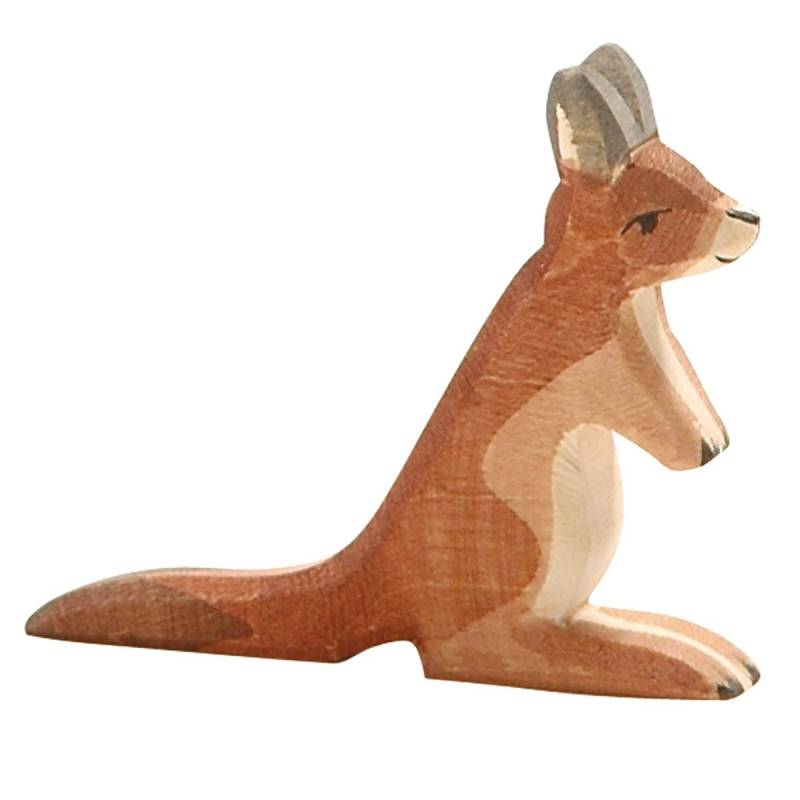 Känguru klein Holzfigur 6,5 cm