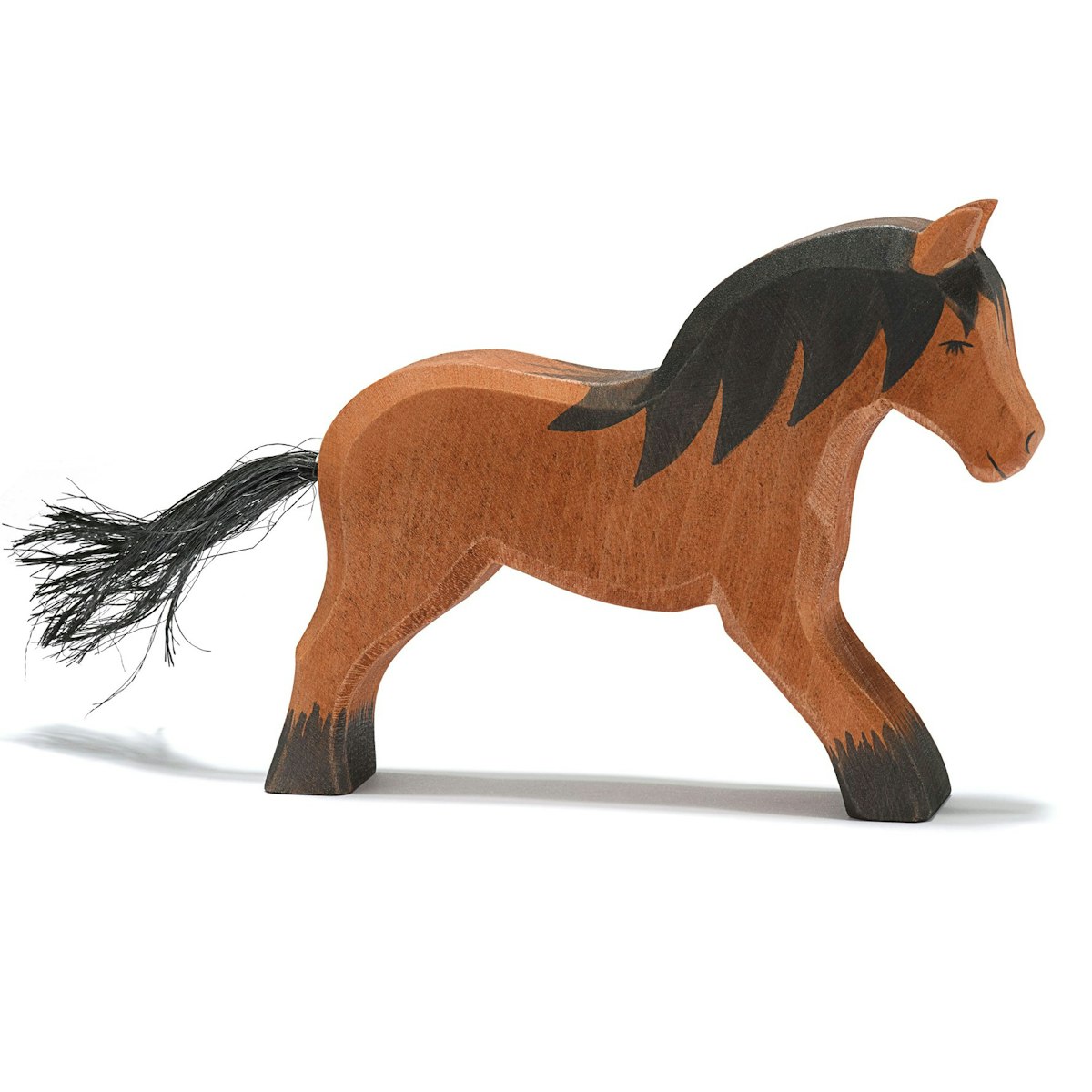 Kaltblutpferd Holzfigur 12,5 cm