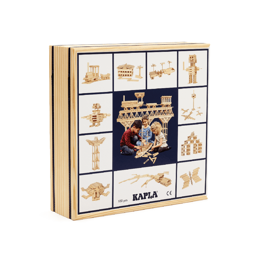 Kapla - Kapla 100 Holzbausteine - kleine Holzkiste