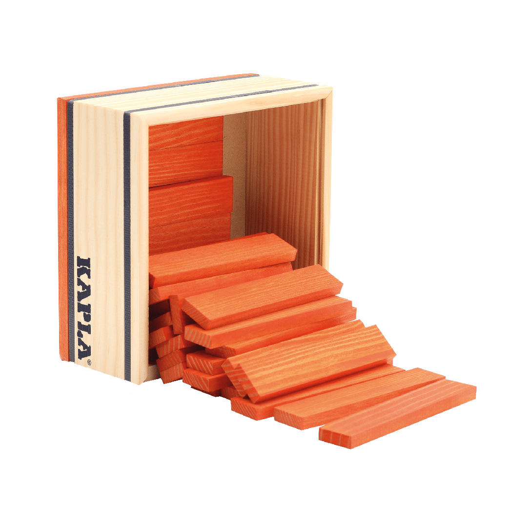 Kapla - Kapla Bausteine 40-er orange in Holzkasten Kapla - Kapla Bausteine 40-er orange in Holzkasten