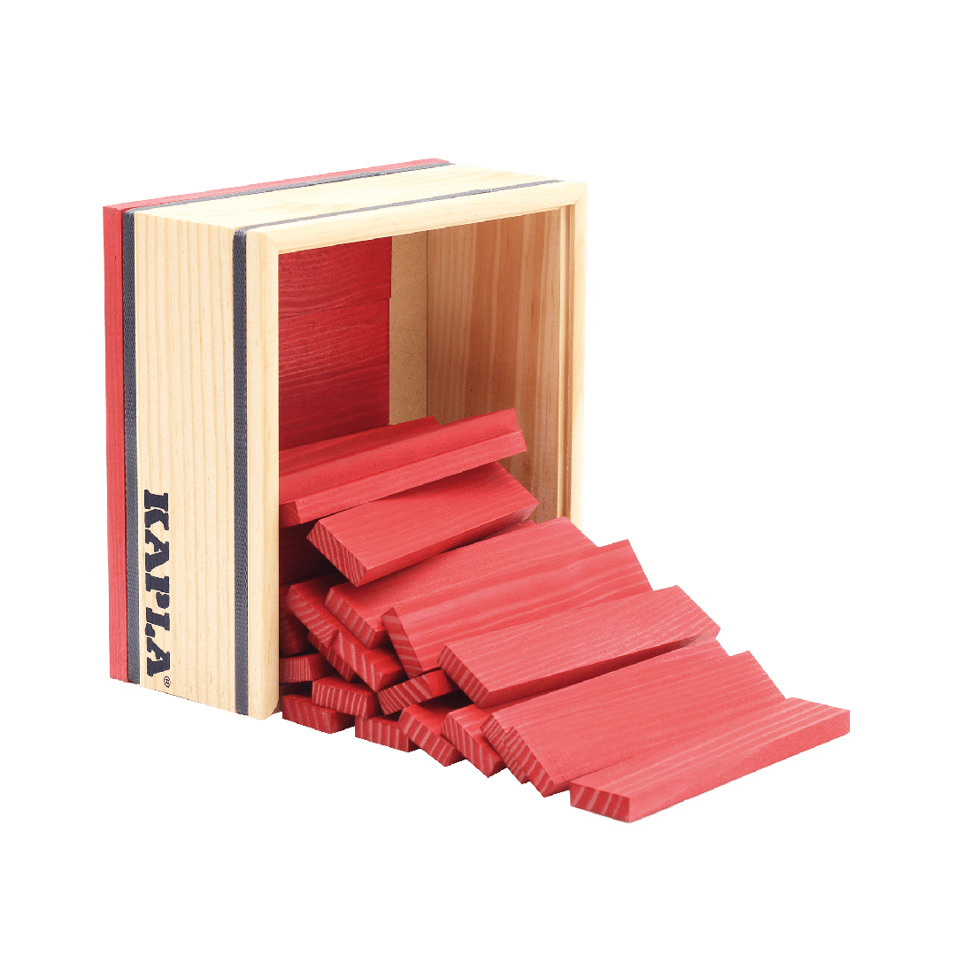 Kapla - Kapla Bausteine 40-er rot in Holzkasten Kapla - Kapla Bausteine 40-er rot in Holzkasten