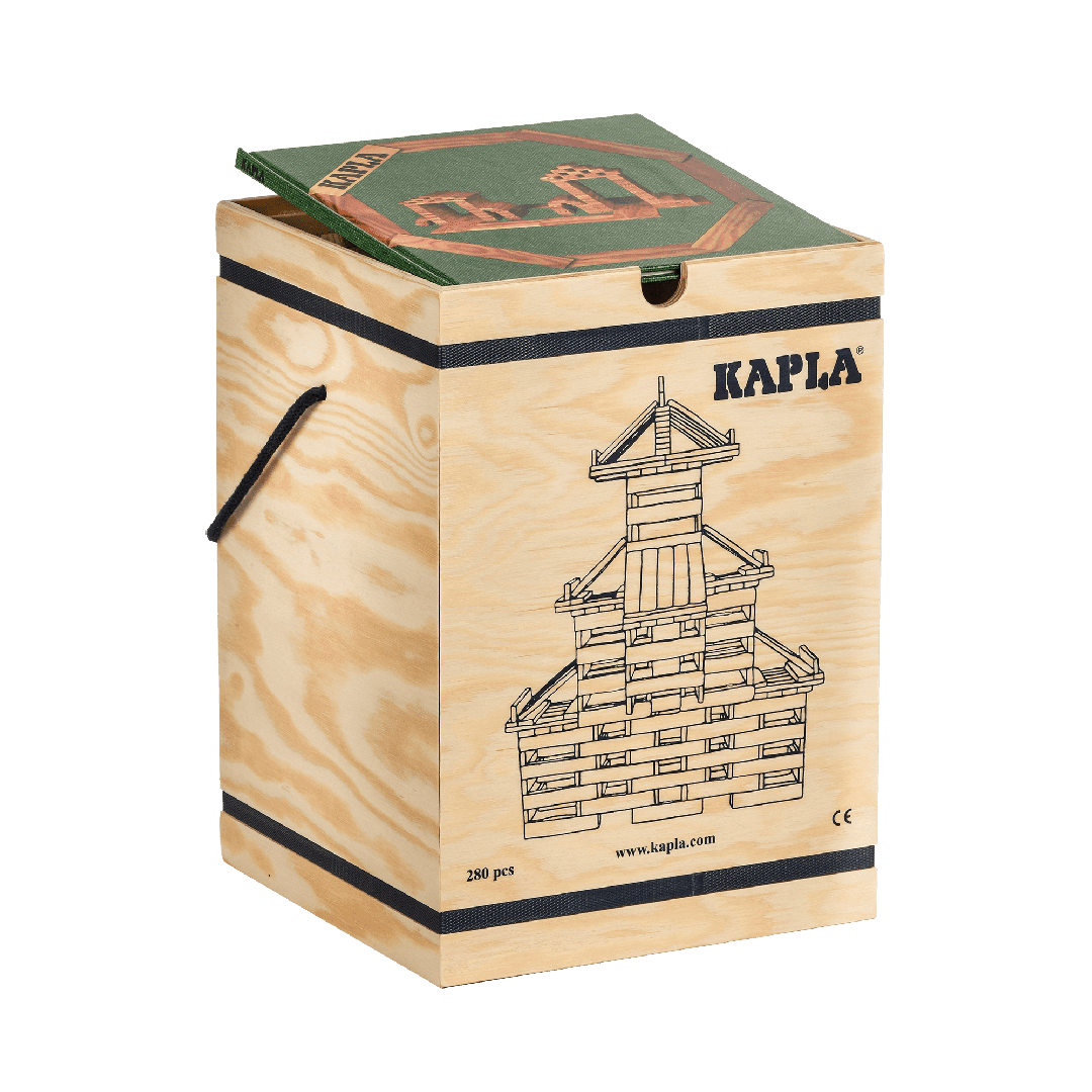 Kapla - Kasten 280 Holzbausteine Grünes Buch