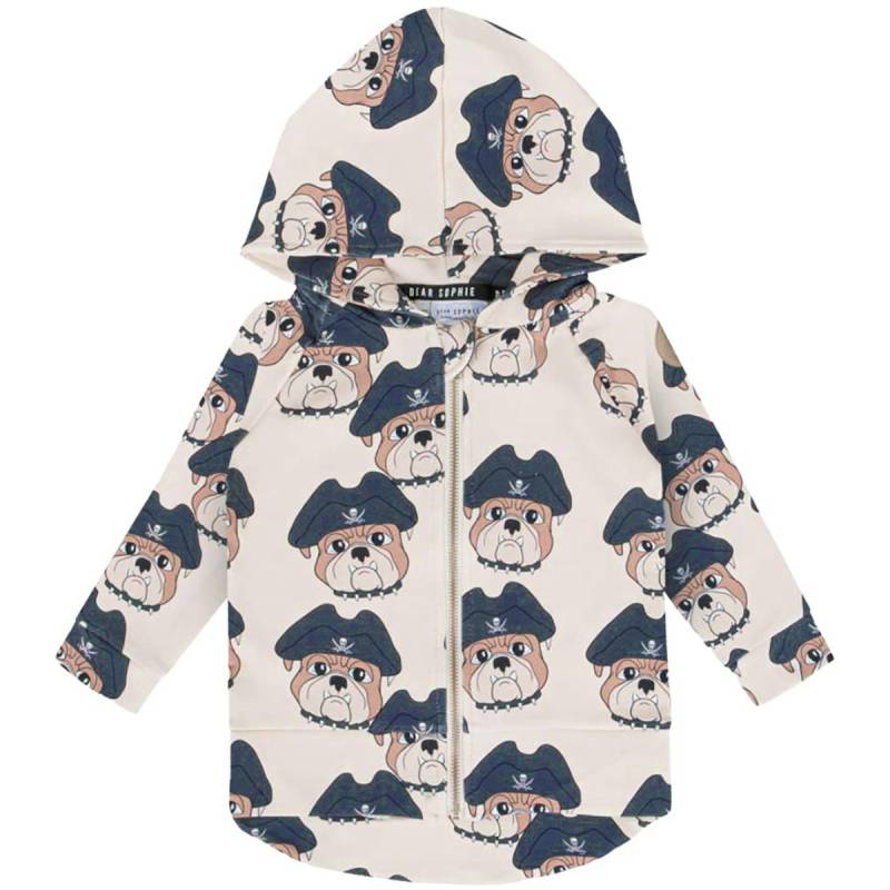 Kapuzen Jacke Piraten Hund beige 134/140