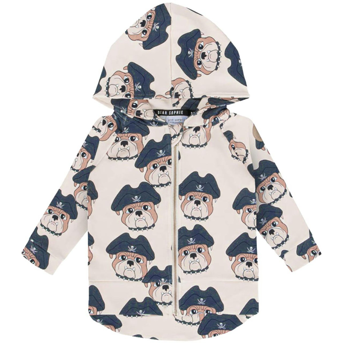 Kapuzen Jacke Piraten Hund beige 98/104