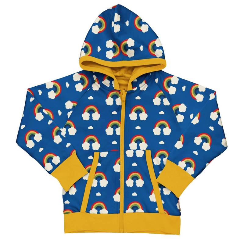 Kapuzenjacke zum Wenden Regenbogen blau 104/110 Kapuzenjacke zum Wenden Regenbogen blau 104/110