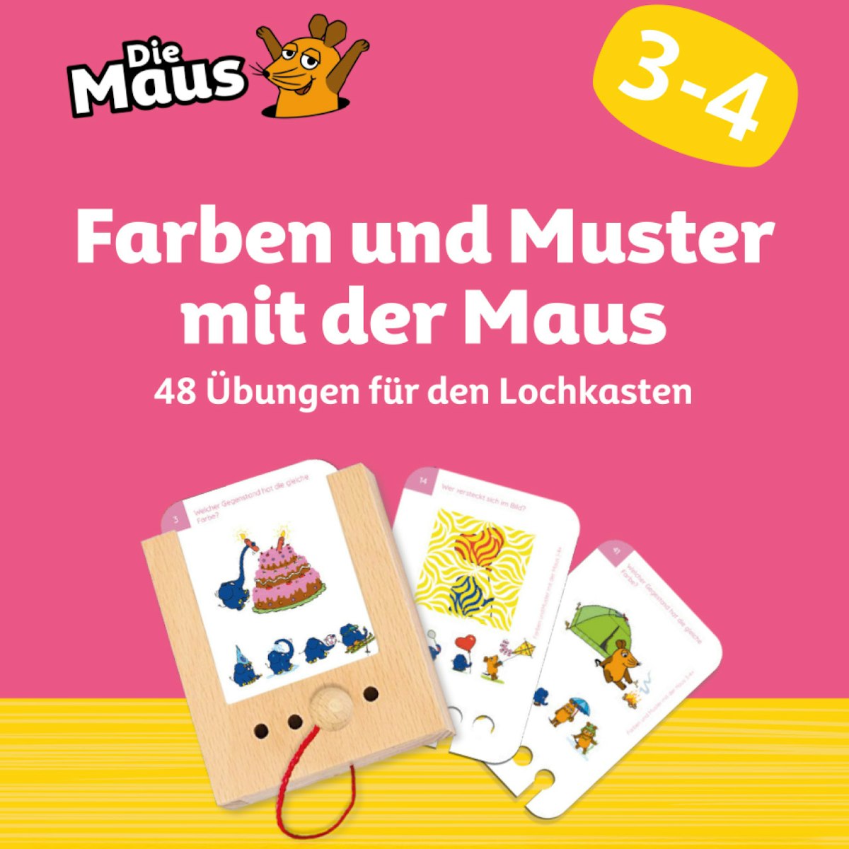 Kartensatz Farben und Muster mit der Maus ab 3-4 Jahren