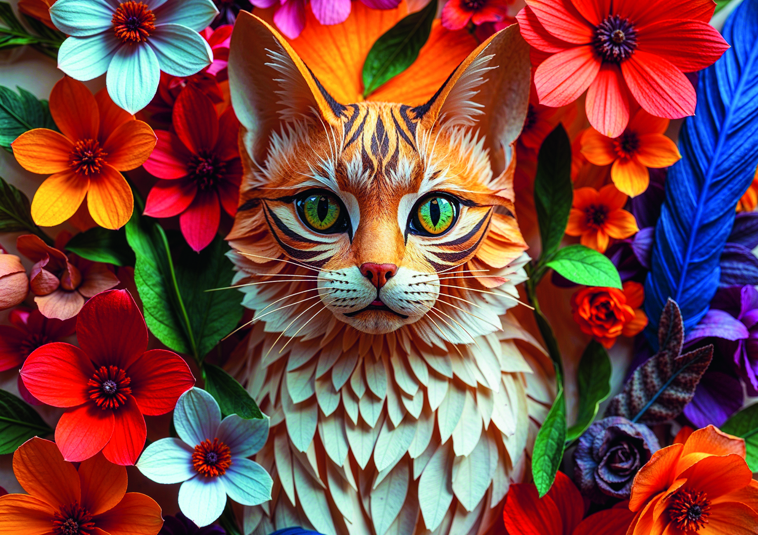 Katze aus Papier