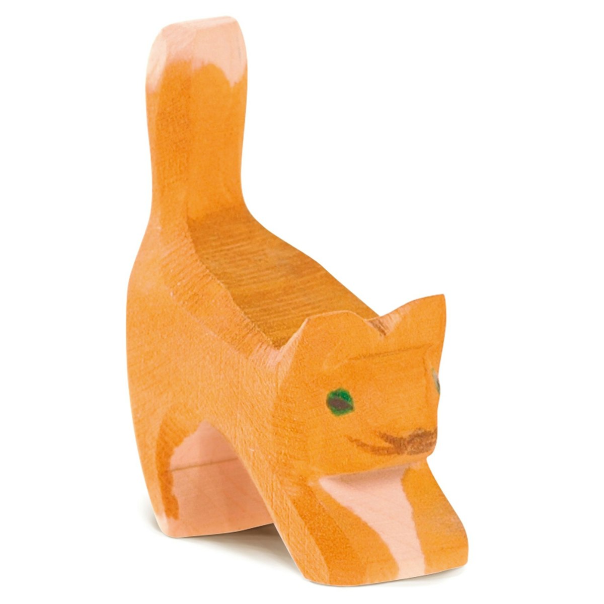 Katze klein Kopf tief Holzfigur 5,5 cm Katze klein Kopf tief Holzfigur 5,5 cm