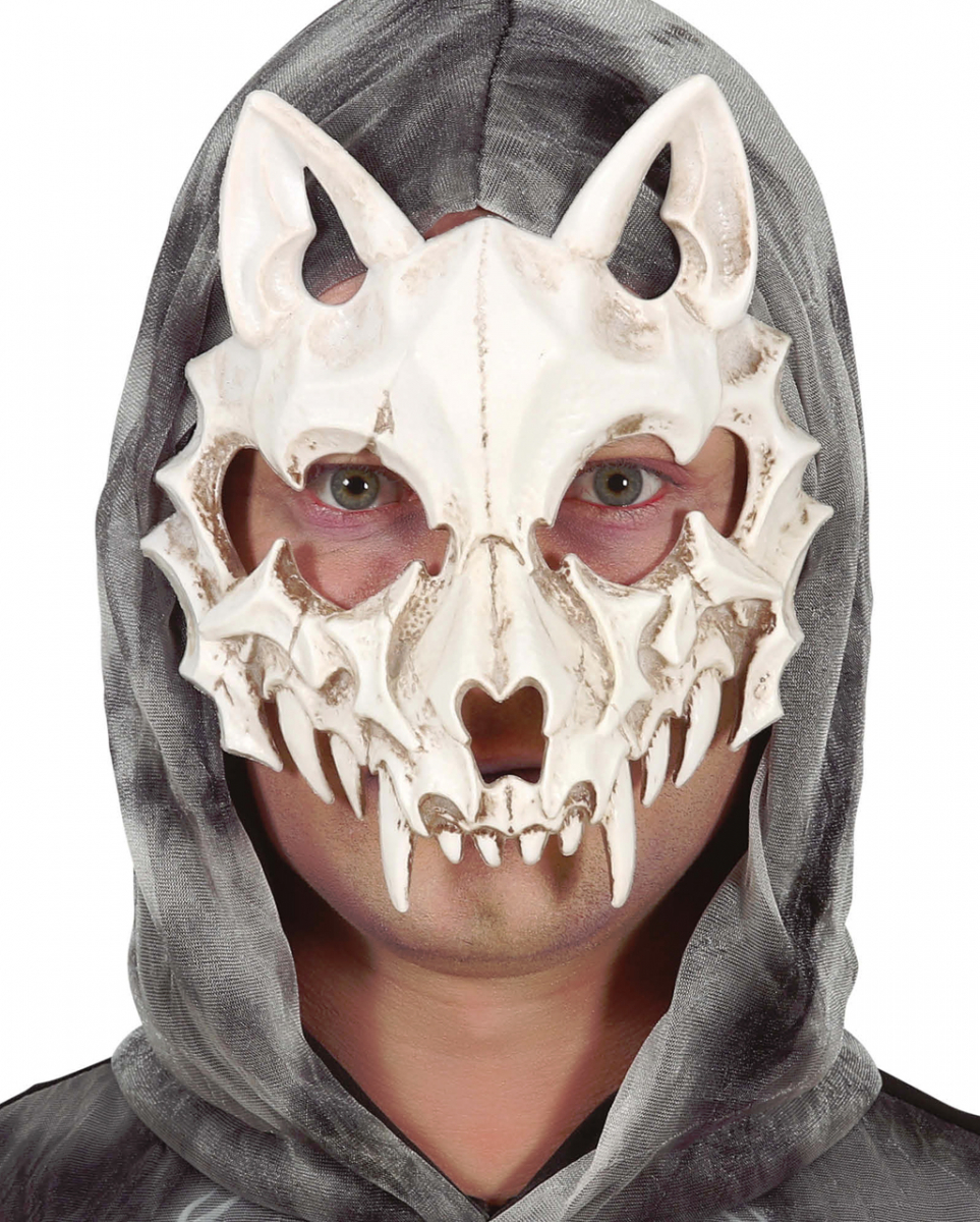 Katzen Totenschädel Halbmaske
