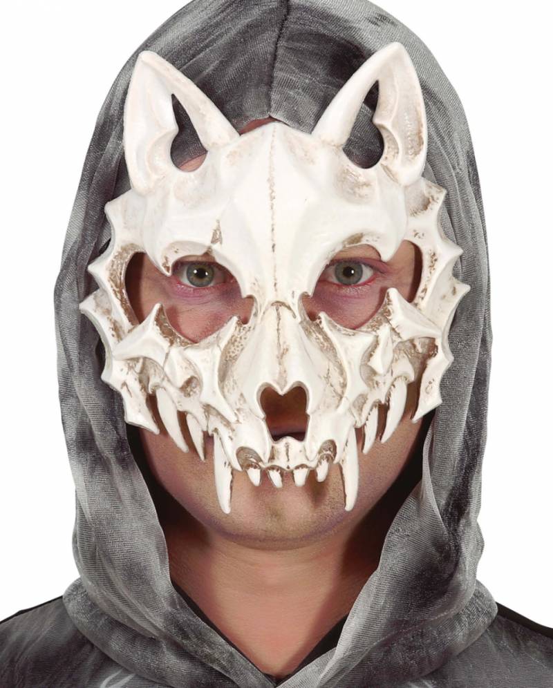 Katzen Totenschädel Halbmaske