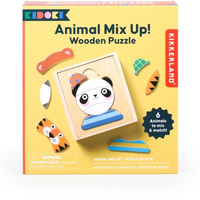Kikkerland Design - Kikkerland Tierdurcheinander Holzpuzzle