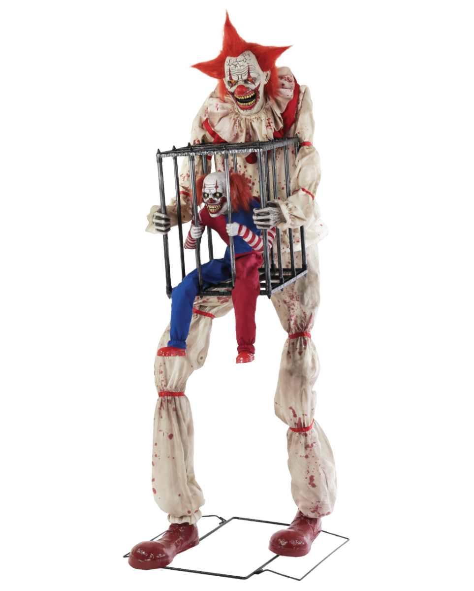 Killer Clown mit Clown in Käfig Animatronic