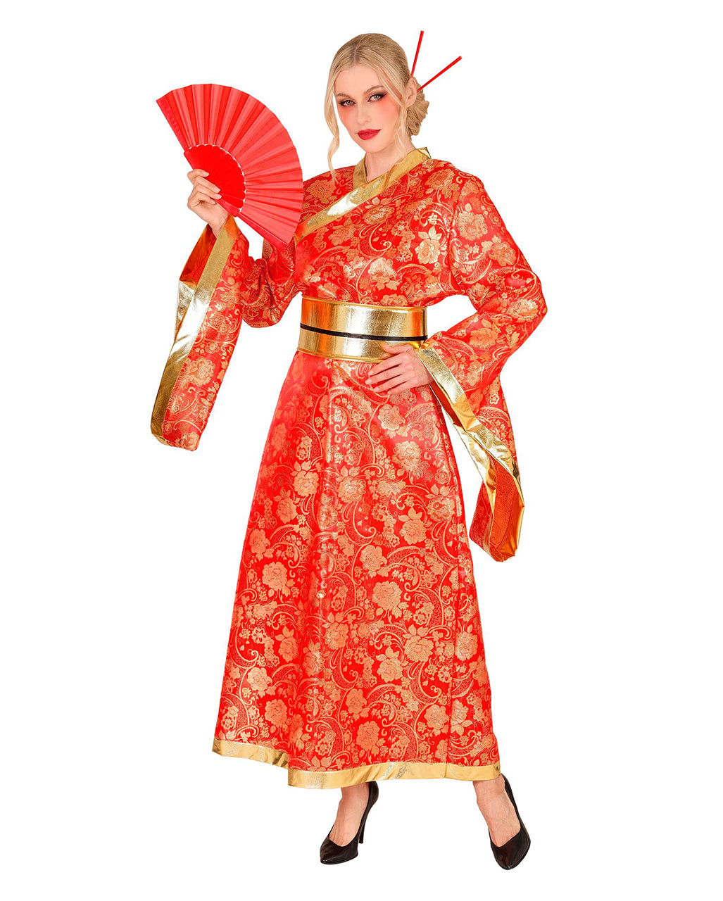 Kimono Kostüm-Kleid mit Gürtel