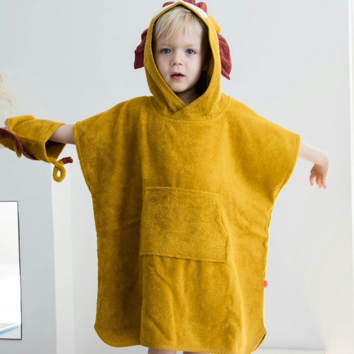 Kinder Badeponcho mit Kapuze Löwe 1-6 J