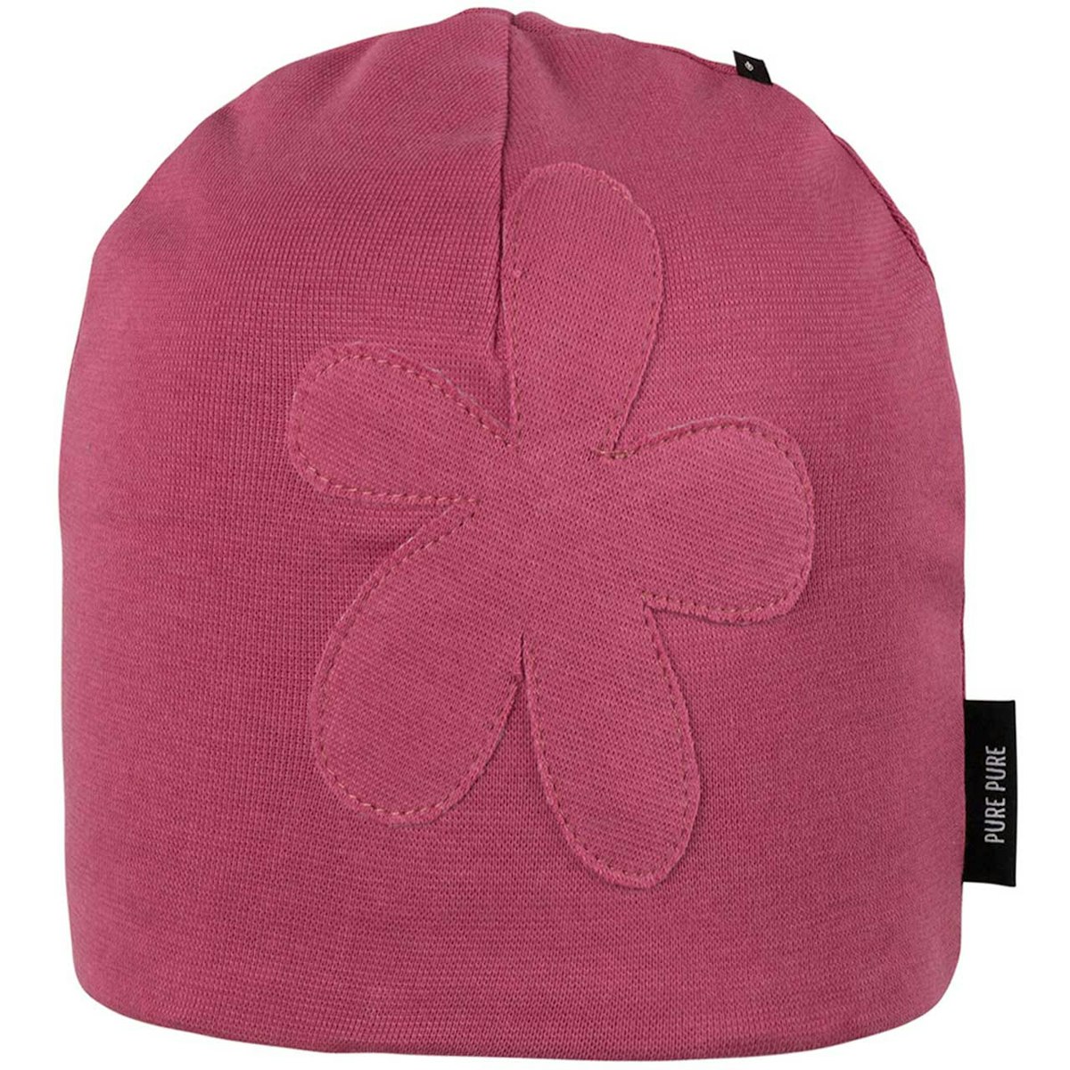 Kinder Beanie Blume grape 49