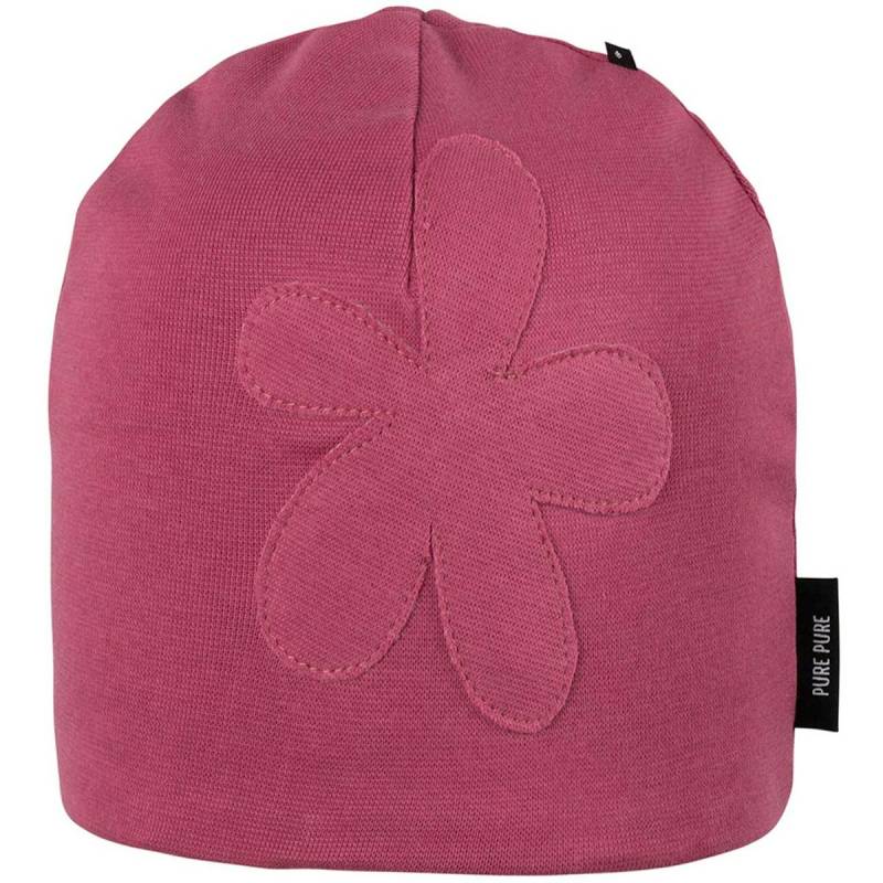 Kinder Beanie Blume grape 49