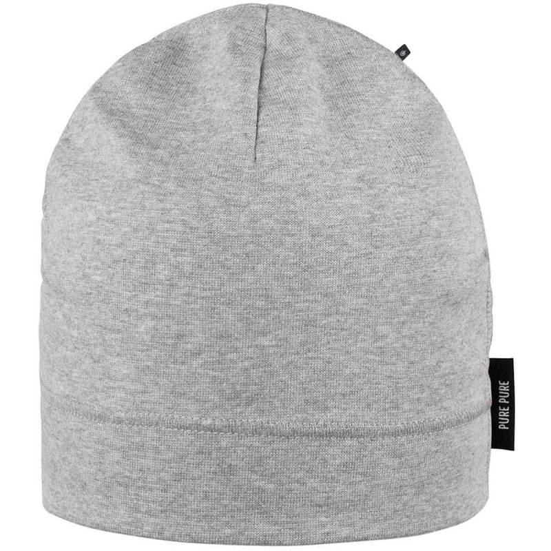 Kinder Beanie Frühling uni grau melange 49