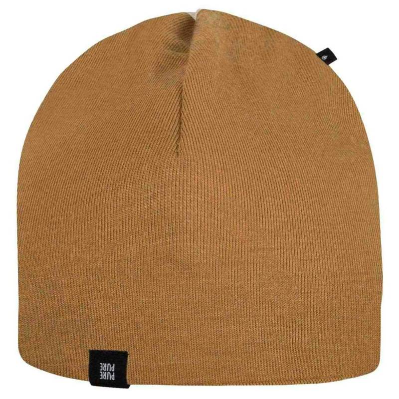 Kinder Beanie uni braun 55