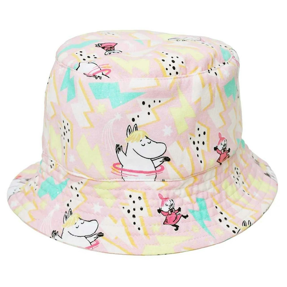 Kinder Fischerhut Mumin-Motive rosa 52/54