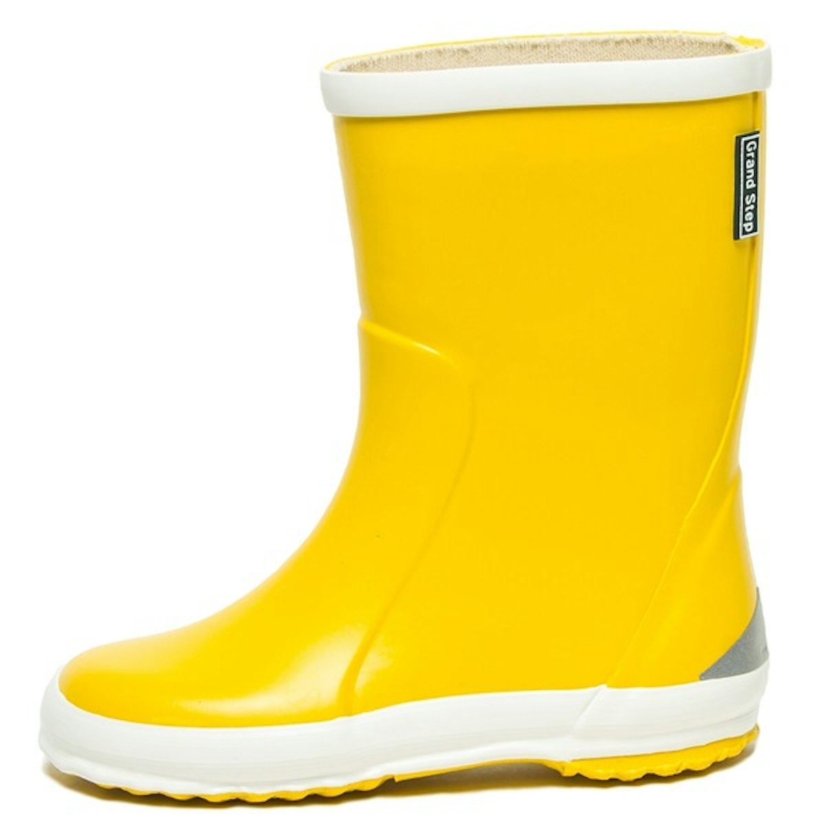 Kinder Gummistiefel Naturkautschuk & Baumwolle gelb 19