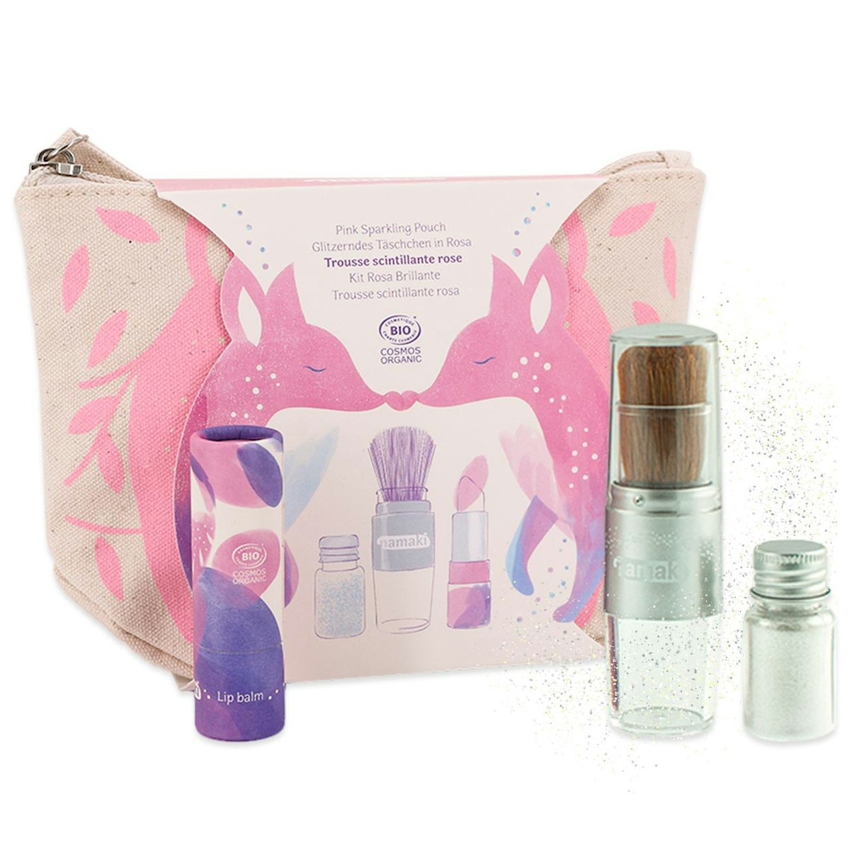 Kinder Kosmetik-Tasche mit Inhalt - Rosa 17 x 12 x 6 cm