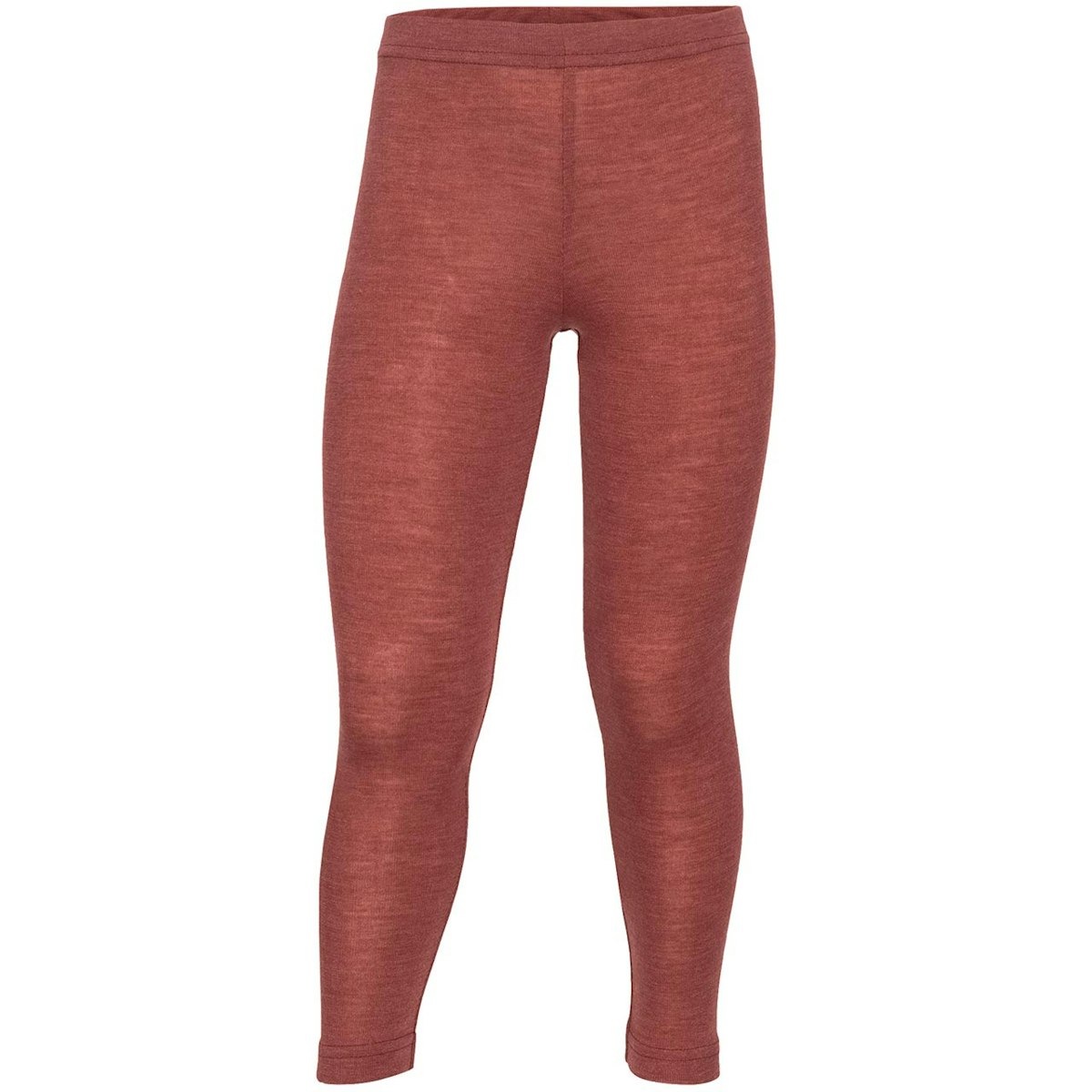 Kinder Leggings  Wolle seide kupfer-braun 164
