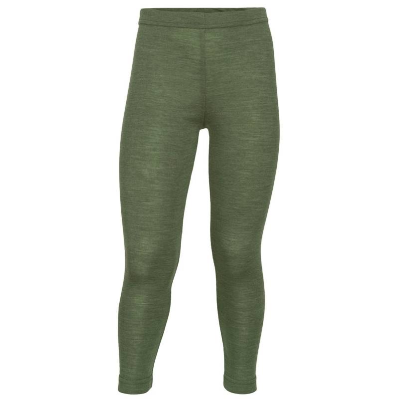 Kinder Leggings  Wolle seide oliv-grün 176