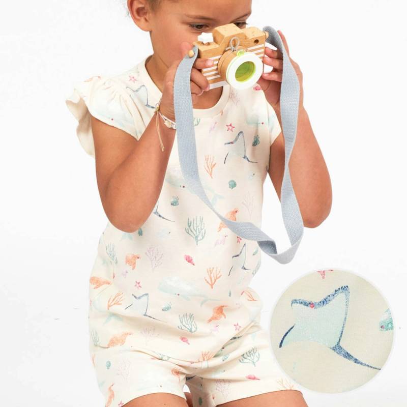 Kinder Sommer Schlafanzug kurz Meerestiere 98/104