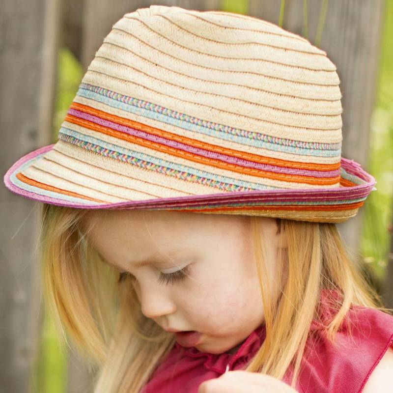 Kinder Strohhut bunt 52