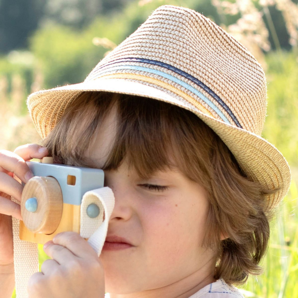 Kinder Strohhut bunt 54