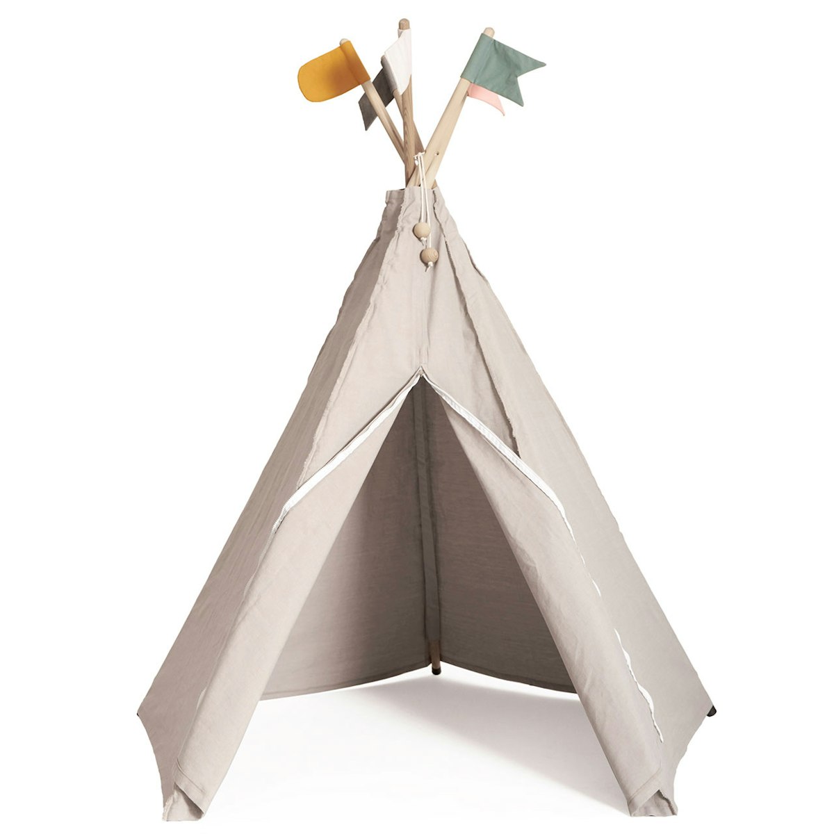 Kinder Tipi Bio Baumwolle 135 x 135 x 150 cm  grau