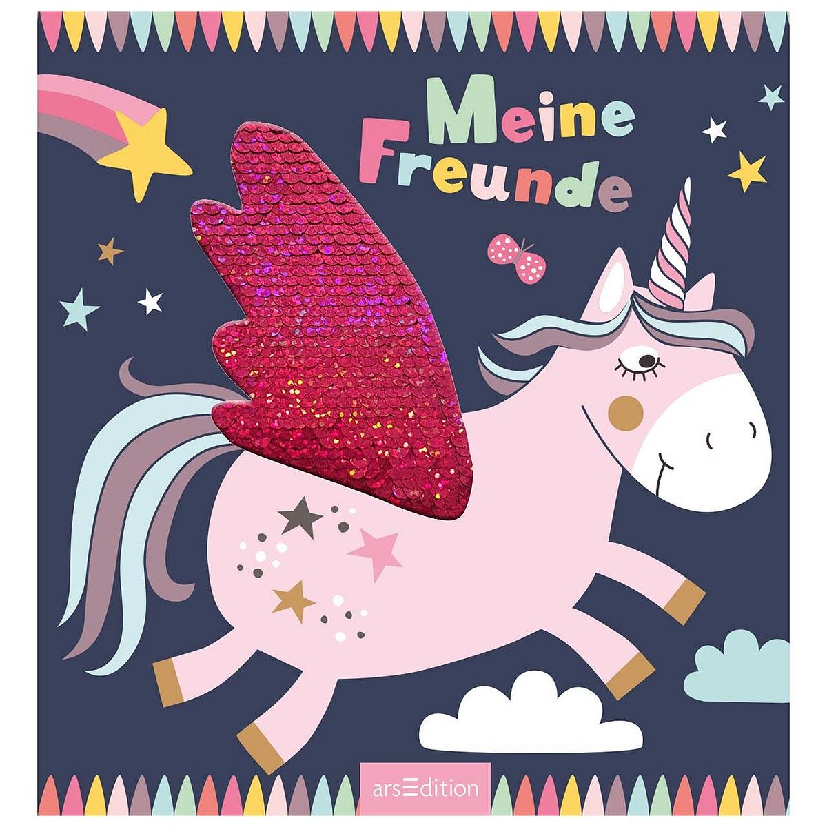 Kindergarten Freundebuch Einhorn