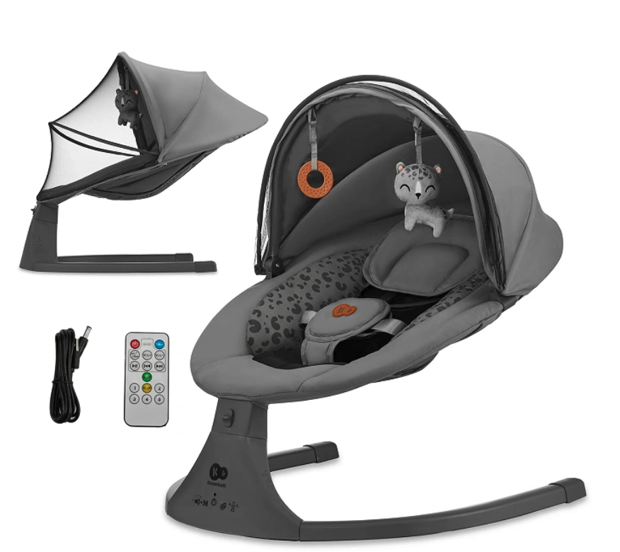 Kinderkraft 2in1 elektrische Babywippe LUMI 2 dunkelgrau