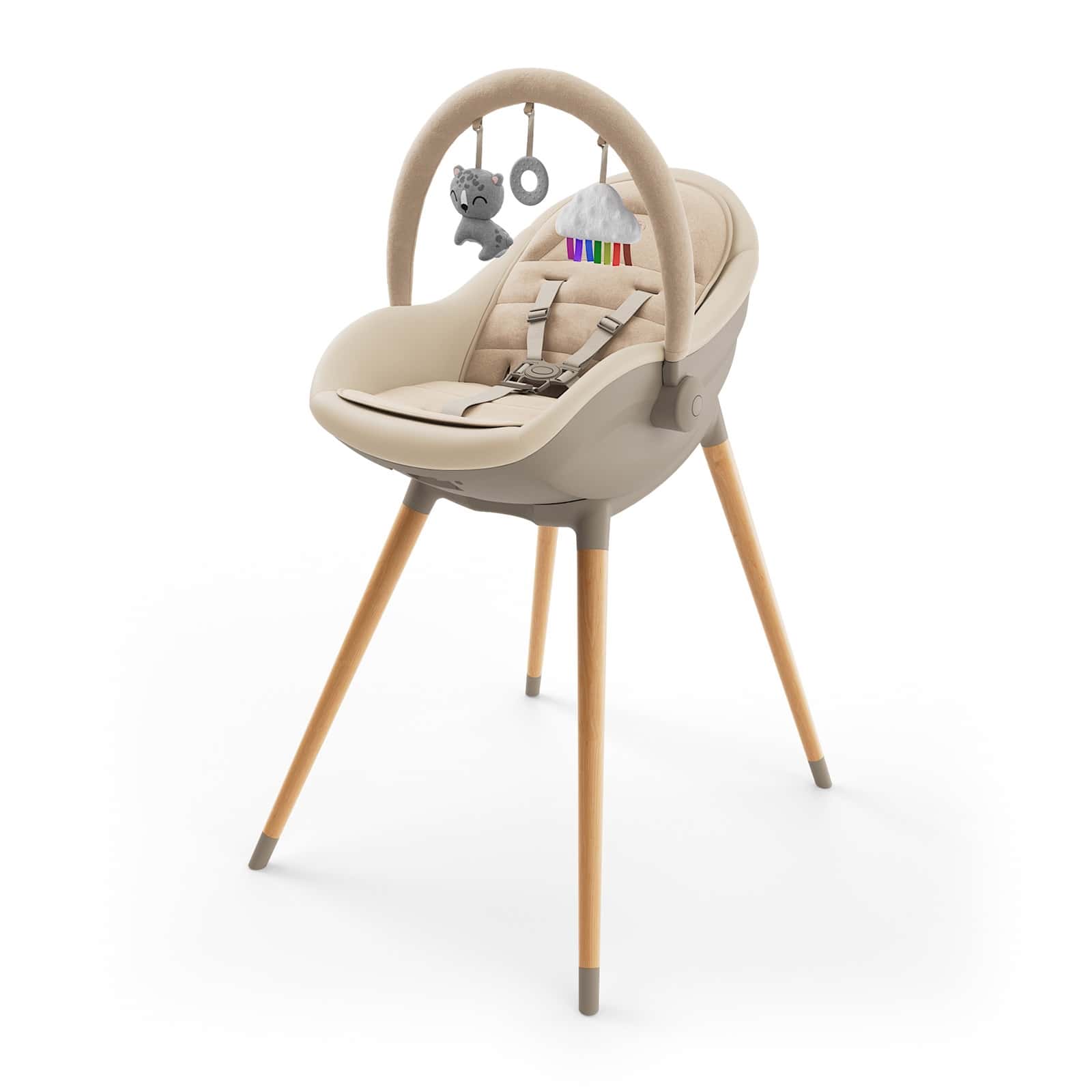 Kinderkraft FINI UP 3in1 Hochstuhl Beige