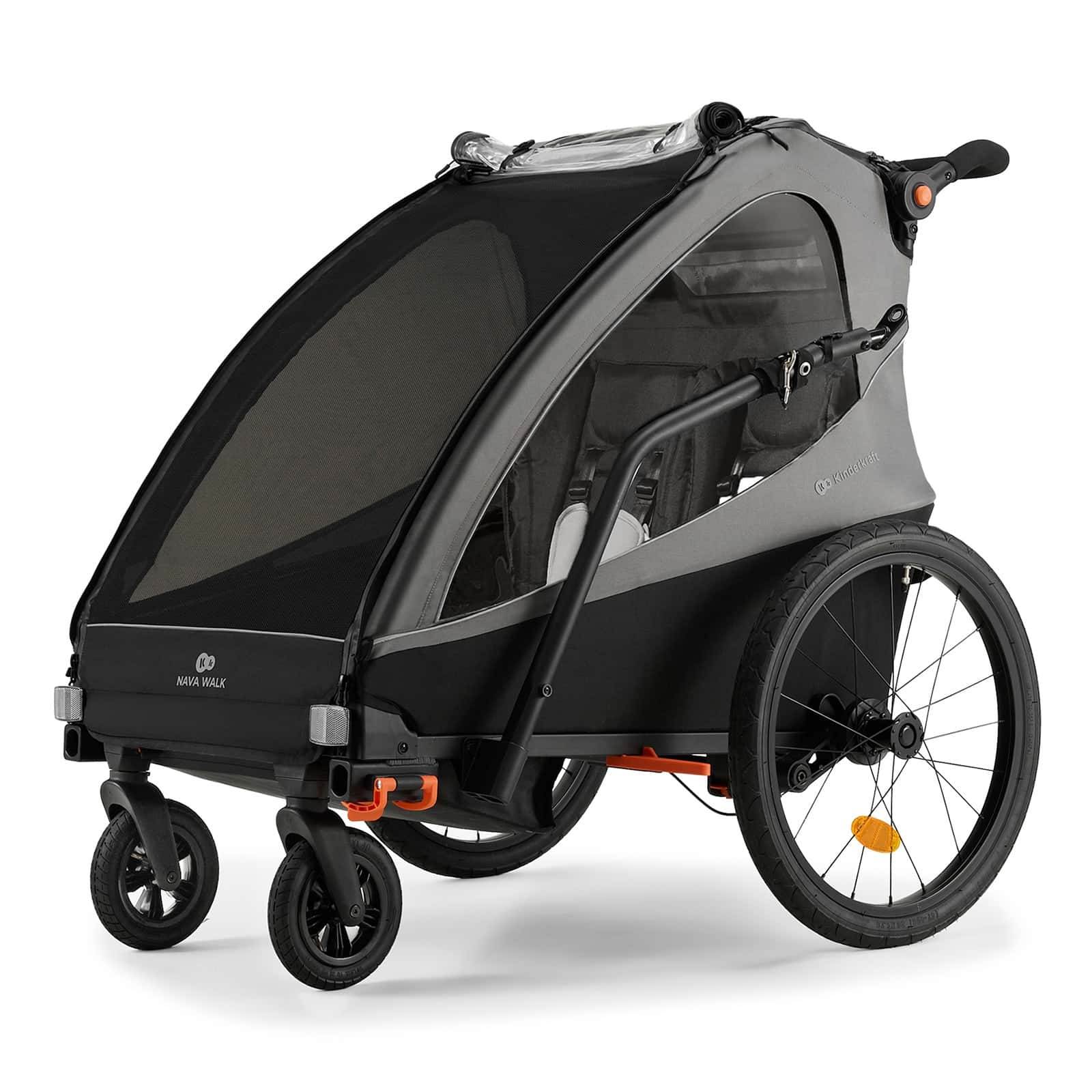 Kinderkraft Fahrradanhänger 2in1 NAVA WALK Grau Kinderkraft Fahrradanhänger 2in1 NAVA WALK Grau