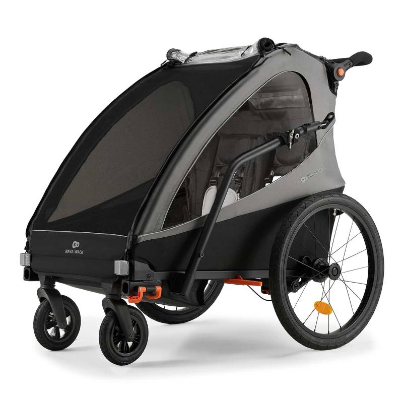 Kinderkraft Fahrradanhänger 2in1 NAVA WALK Grau Kinderkraft Fahrradanhänger 2in1 NAVA WALK Grau