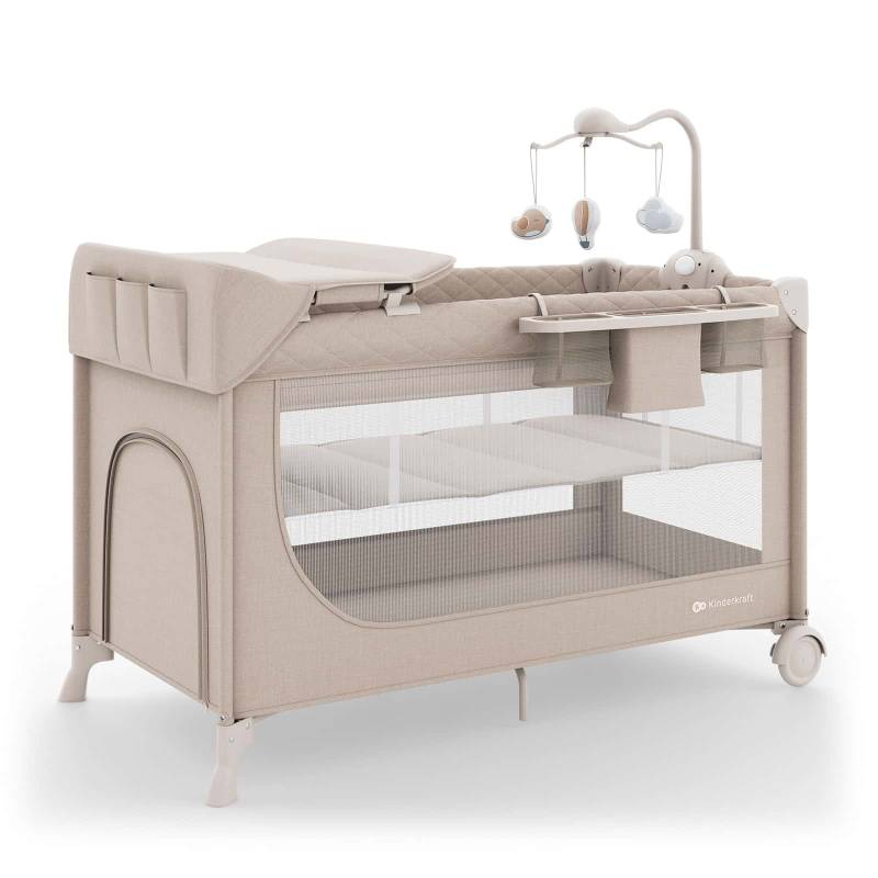 Kinderkraft Reisebett 2in1 LEODY UP mit Zubehör - Beige Kinderkraft Reisebett 2in1 LEODY UP mit Zubehör - Beige