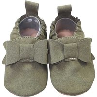 Kinderschuhe RecyStep Schleife oliv