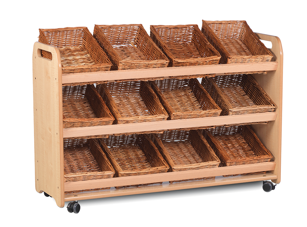 Kippbare Aufbewahrungstasche mit 12 Körben