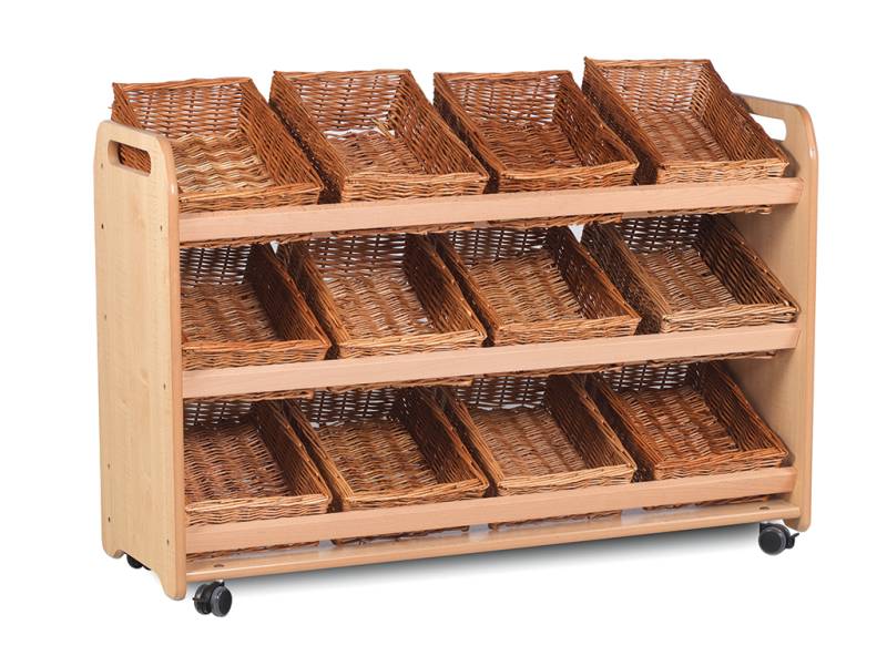 Kippbare Aufbewahrungstasche mit 12 Körben Kippbare Aufbewahrungstasche mit 12 Körben