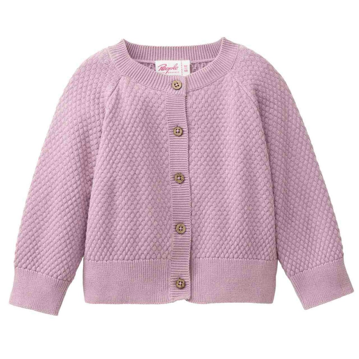Klassischer Cardigan Knopfleiste rosa 62/68