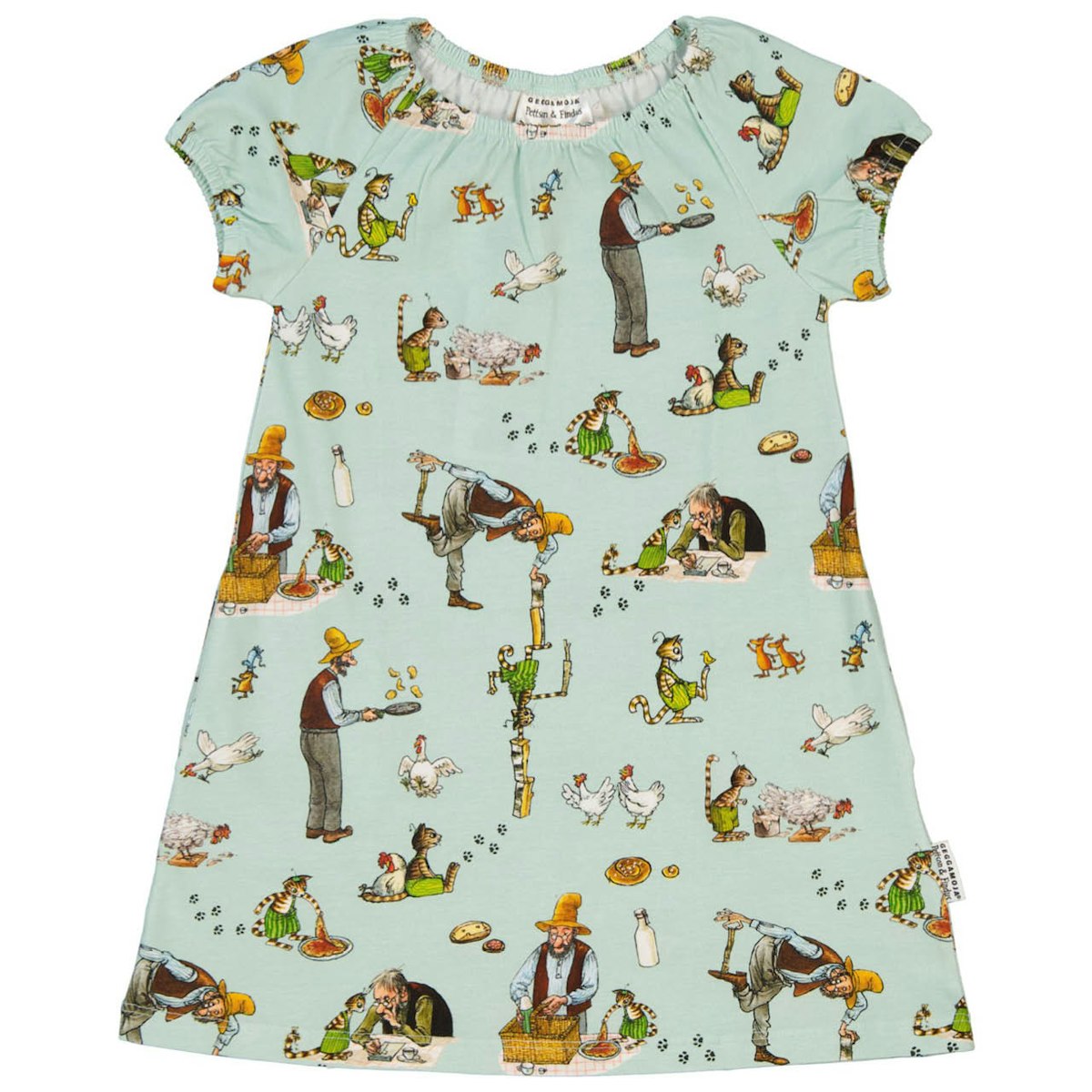 Kleid kurzarm Pettersson & Findus Alloverprint mint 110/116