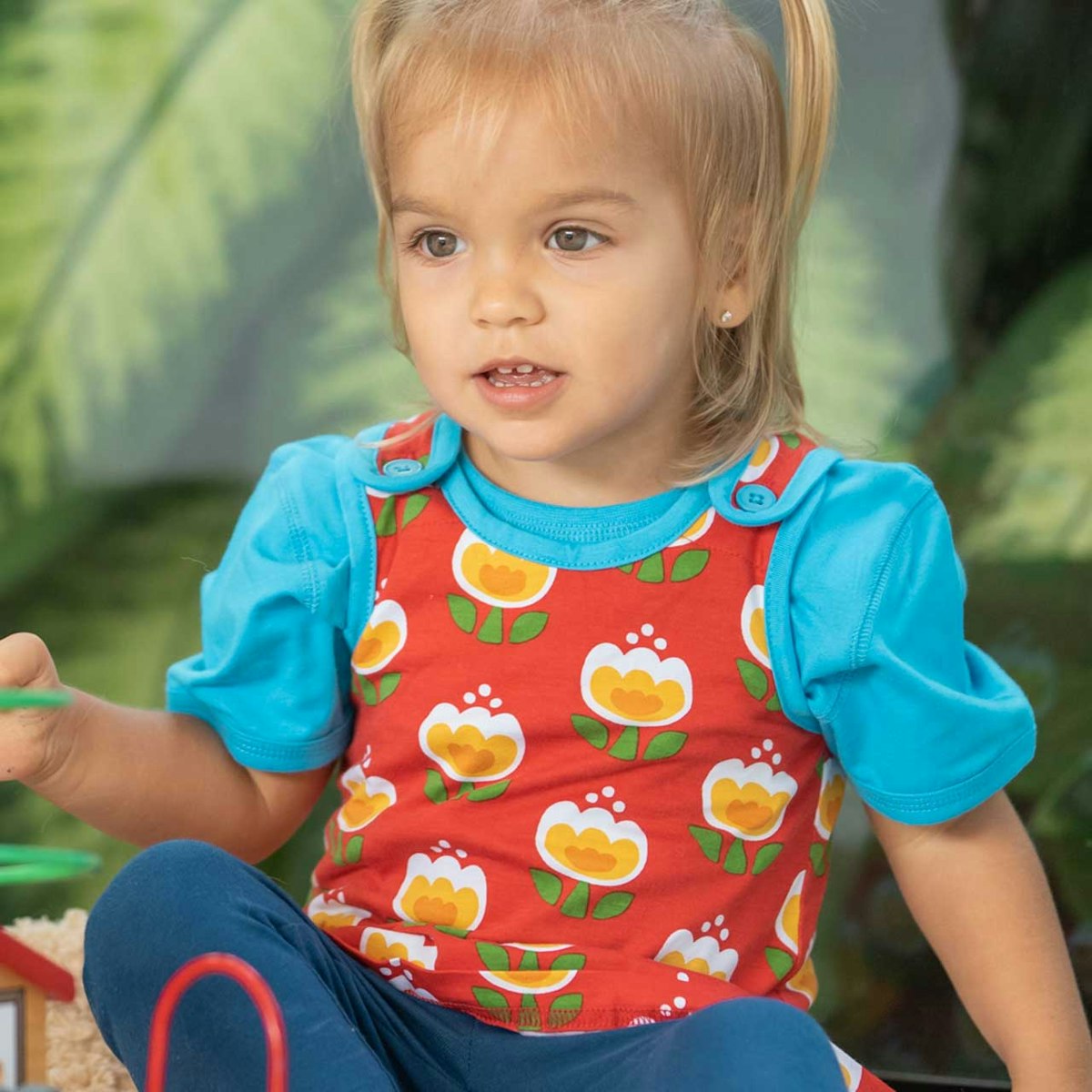 Kleid ohne Arm Tulpen 92/98